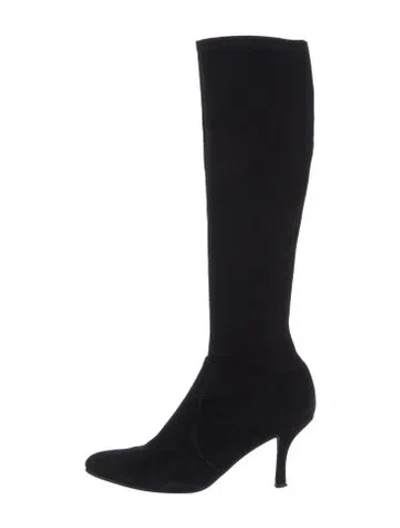 Pre-owned Stuart Weitzman Suede Boots In Blue