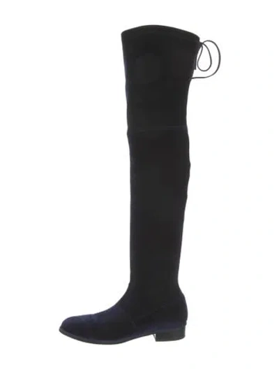 Pre-owned Stuart Weitzman Suede Boots In Blue