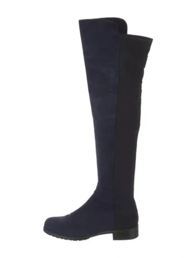 Pre-owned Stuart Weitzman Suede Boots In Blue