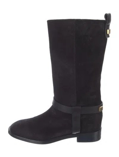 Pre-owned Stuart Weitzman Suede Boots In Blue