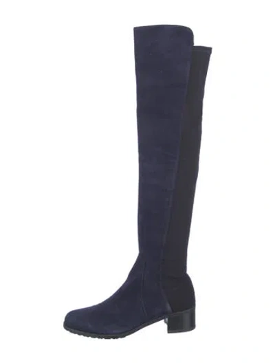 Pre-owned Stuart Weitzman Suede Boots In Blue
