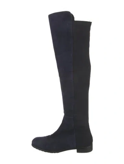 Pre-owned Stuart Weitzman Suede Boots In Blue