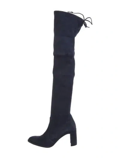 Pre-owned Stuart Weitzman Suede Boots In Blue