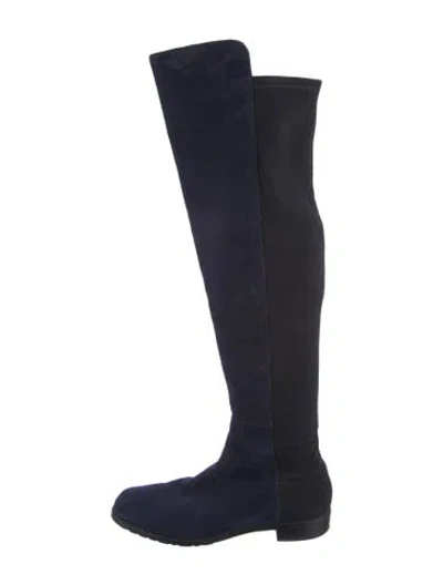 Pre-owned Stuart Weitzman Suede Boots In Blue