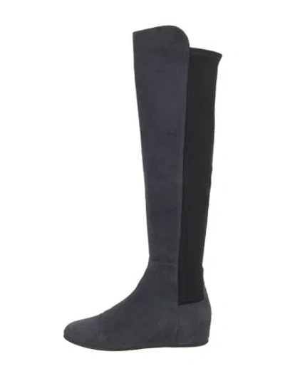 Pre-owned Stuart Weitzman Suede Boots In Blue