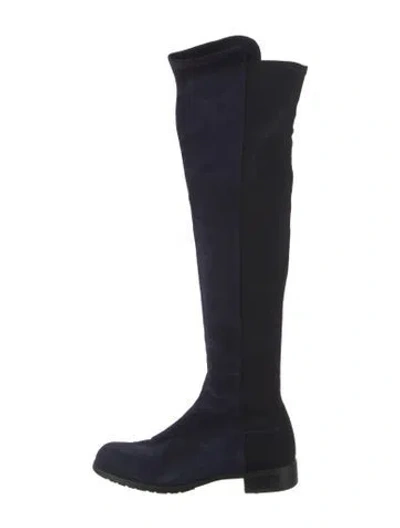 Pre-owned Stuart Weitzman Suede Boots In Blue