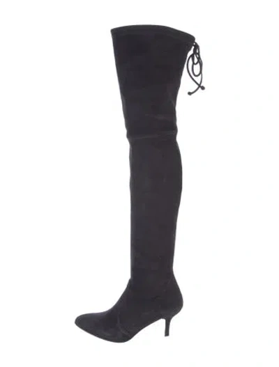 Pre-owned Stuart Weitzman Suede Boots In Blue