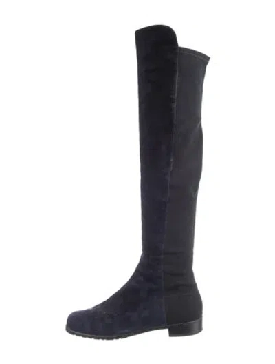 Pre-owned Stuart Weitzman Suede Boots In Blue