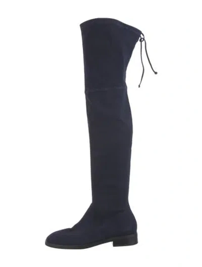 Pre-owned Stuart Weitzman Suede Boots In Blue