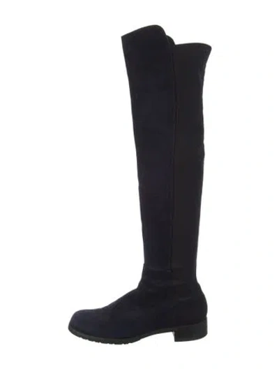 Pre-owned Stuart Weitzman Suede Boots In Blue
