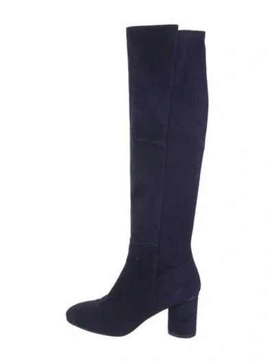 Pre-owned Stuart Weitzman Suede Boots In Blue