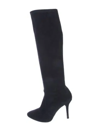Pre-owned Stuart Weitzman Suede Boots In Blue
