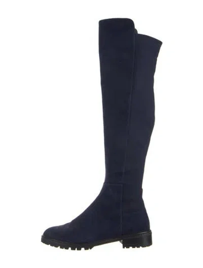 Pre-owned Stuart Weitzman Suede Boots In Blue