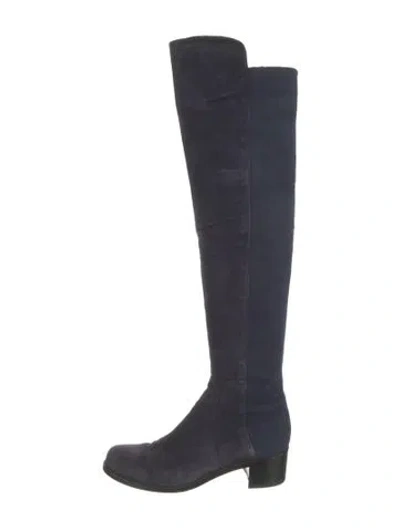Pre-owned Stuart Weitzman Suede Boots In Blue