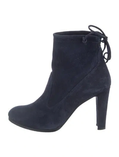 Pre-owned Stuart Weitzman Suede Boots In Blue