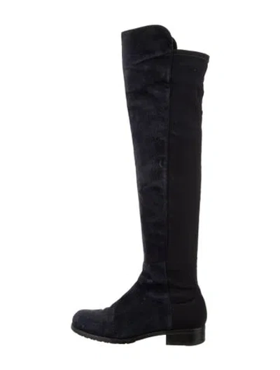 Pre-owned Stuart Weitzman Suede Boots In Blue