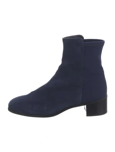 Pre-owned Stuart Weitzman Suede Boots In Blue