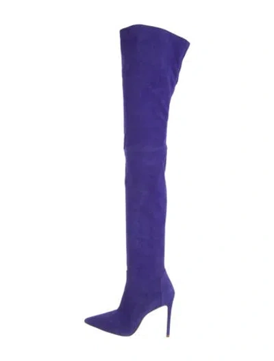 Pre-owned Stuart Weitzman Suede Boots In Blue