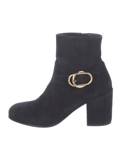 Pre-owned Stuart Weitzman Suede Boots In Blue