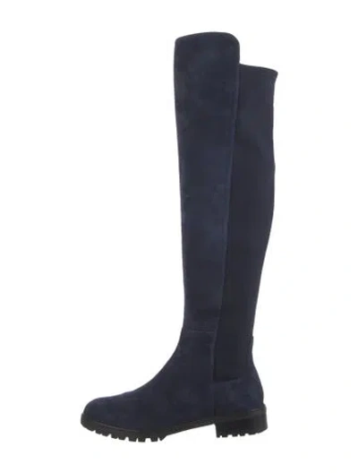 Pre-owned Stuart Weitzman Suede Boots In Blue