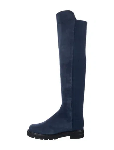 Pre-owned Stuart Weitzman Suede Boots In Blue