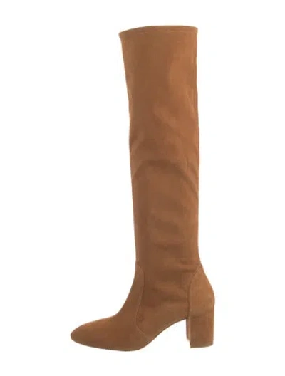 Pre-owned Stuart Weitzman Suede Boots In Brown
