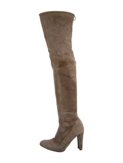 Pre-owned Stuart Weitzman Suede Boots In Brown