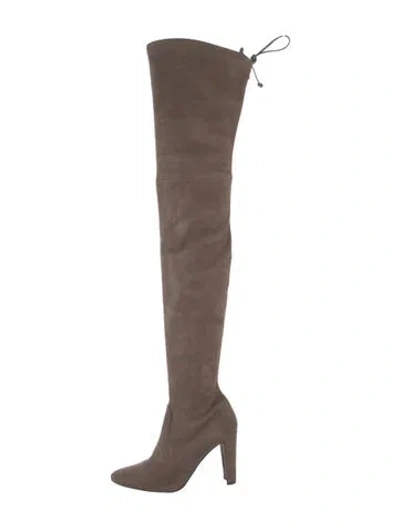 Pre-owned Stuart Weitzman Suede Boots In Brown