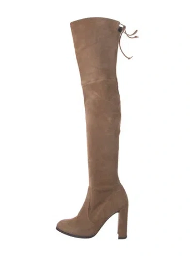 Pre-owned Stuart Weitzman Suede Boots In Brown