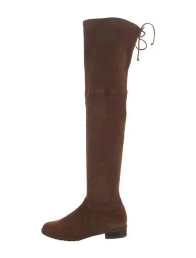 Pre-owned Stuart Weitzman Suede Boots In Brown