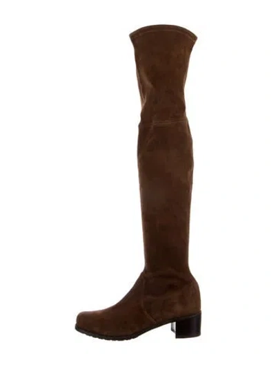 Pre-owned Stuart Weitzman Suede Boots In Brown