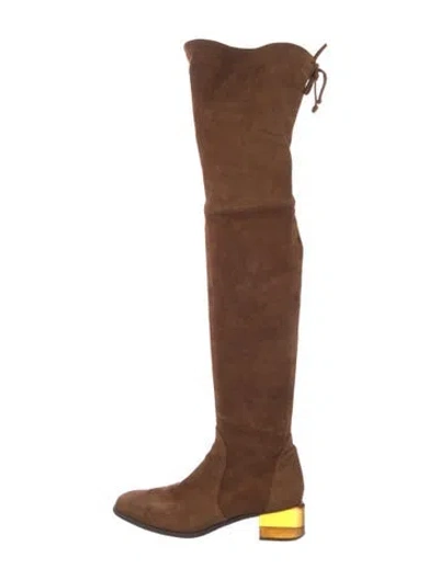 Pre-owned Stuart Weitzman Suede Boots In Brown