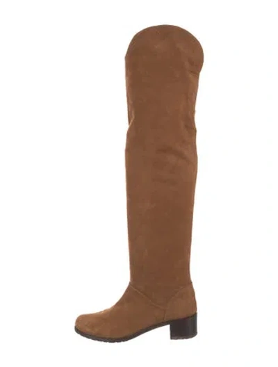 Pre-owned Stuart Weitzman Suede Boots In Brown
