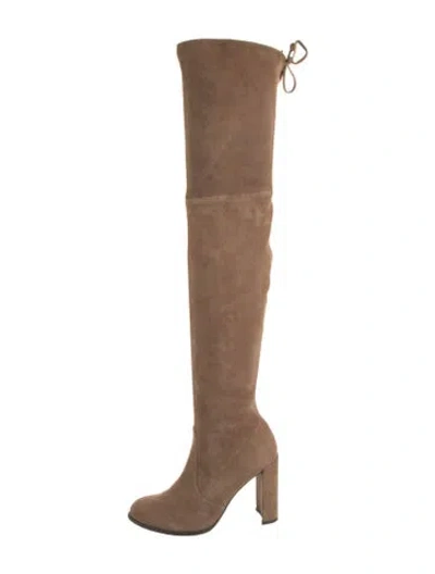Pre-owned Stuart Weitzman Suede Boots In Brown