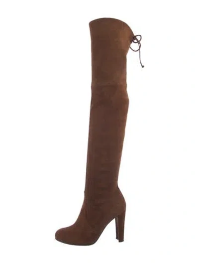 Pre-owned Stuart Weitzman Suede Boots In Brown