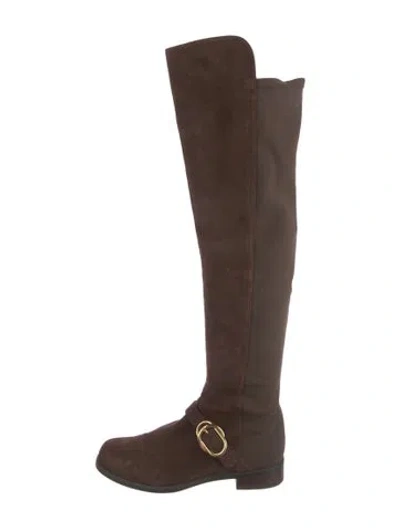 Pre-owned Stuart Weitzman Suede Boots In Brown