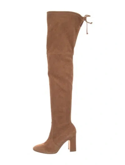 Pre-owned Stuart Weitzman Suede Boots In Brown