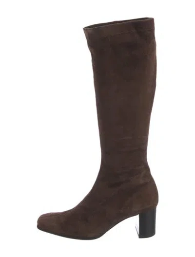 Pre-owned Stuart Weitzman Suede Boots In Brown