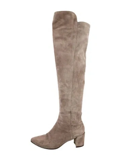 Pre-owned Stuart Weitzman Suede Boots In Brown
