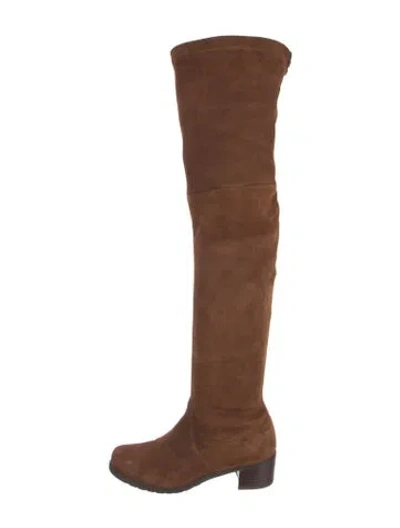 Pre-owned Stuart Weitzman Suede Boots In Brown