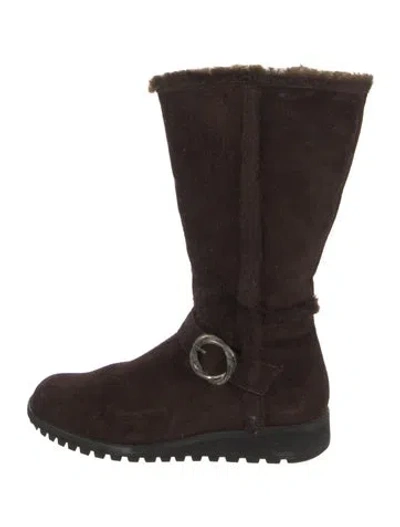 Pre-owned Stuart Weitzman Suede Boots In Brown