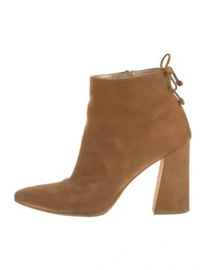 Pre-owned Stuart Weitzman Suede Boots In Brown
