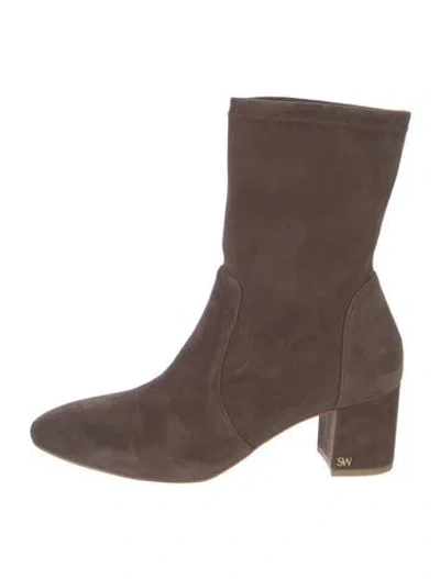 Pre-owned Stuart Weitzman Suede Boots In Brown