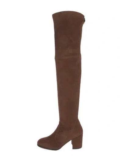 Pre-owned Stuart Weitzman Suede Boots In Brown