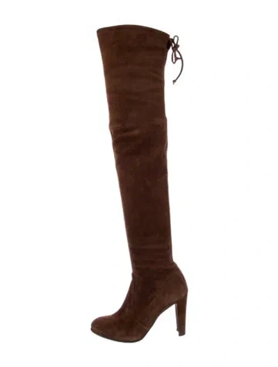 Pre-owned Stuart Weitzman Suede Boots In Brown