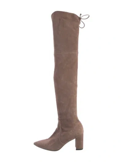 Pre-owned Stuart Weitzman Suede Boots In Brown