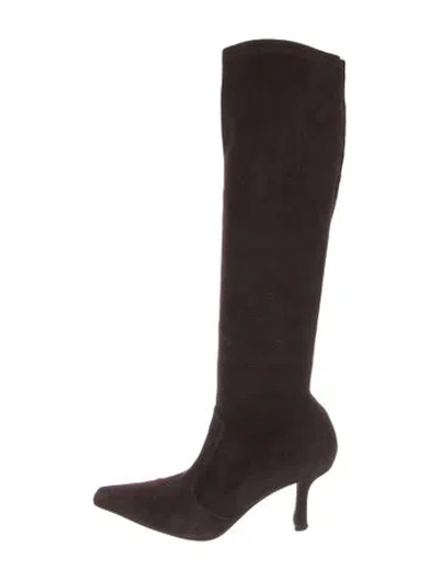 Pre-owned Stuart Weitzman Suede Boots In Brown