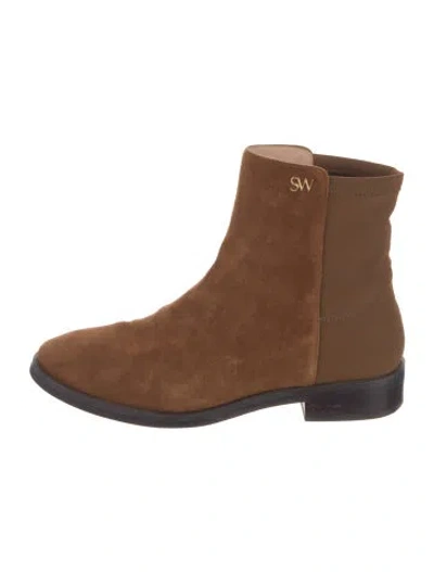 Pre-owned Stuart Weitzman Suede Boots In Brown