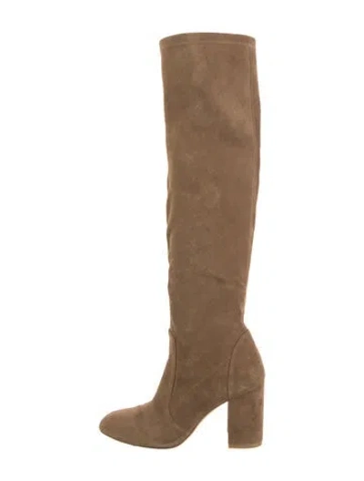 Pre-owned Stuart Weitzman Suede Boots In Brown