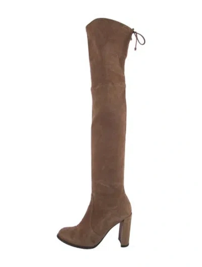 Pre-owned Stuart Weitzman Suede Boots In Brown